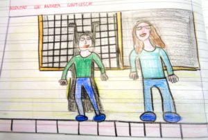 Disegni dei bambini di terza: Andrea racconta la sua esperienza